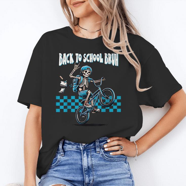 Back To School Bruh Boy Skeleton Riding On a BMX Bike Unisex T-Shirt Back To School Bruh Boy Skeleton Riding On a BMX Bike Unisex T-Shirt