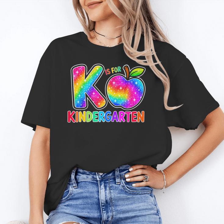 Back To School F Is For Kindergarten Rainbow Apple Kid Unisex T-Shirt Back To School F Is For Kindergarten Rainbow Apple Kid Unisex T-Shirt