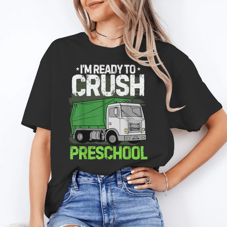 Back To School First Day Of Preschool Garbage Truck Boys Unisex T-Shirt