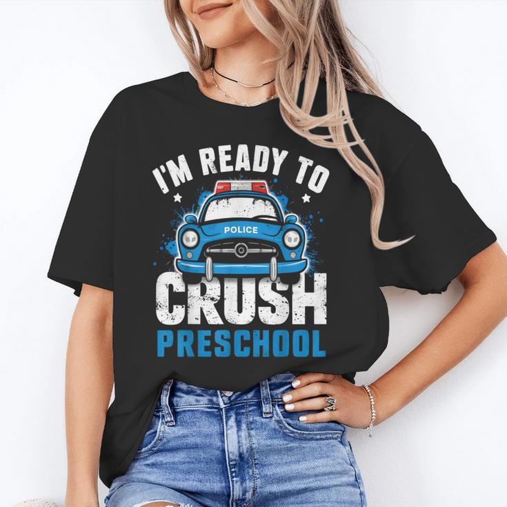Back To School First Day Of Preschool Police Car Boys Unisex T-Shirt