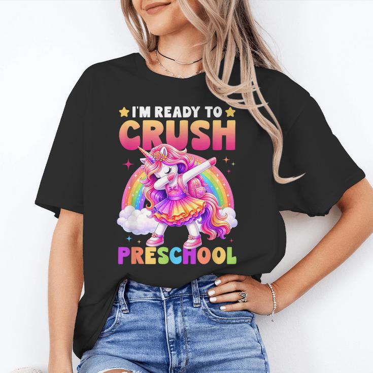 Back To School Unicorn Girls I'm Ready To Crush Preschool Unisex T-Shirt Back To School Unicorn Girls I'm Ready To Crush Preschool Unisex T-Shirt