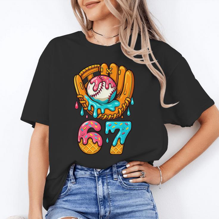 Baseball 67 Ice Cream Drip 67 Six Seven Meme 67th Birthday Unisex T-Shirt Baseball 67 Ice Cream Drip 67 Six Seven Meme 67th Birthday Unisex T-Shirt