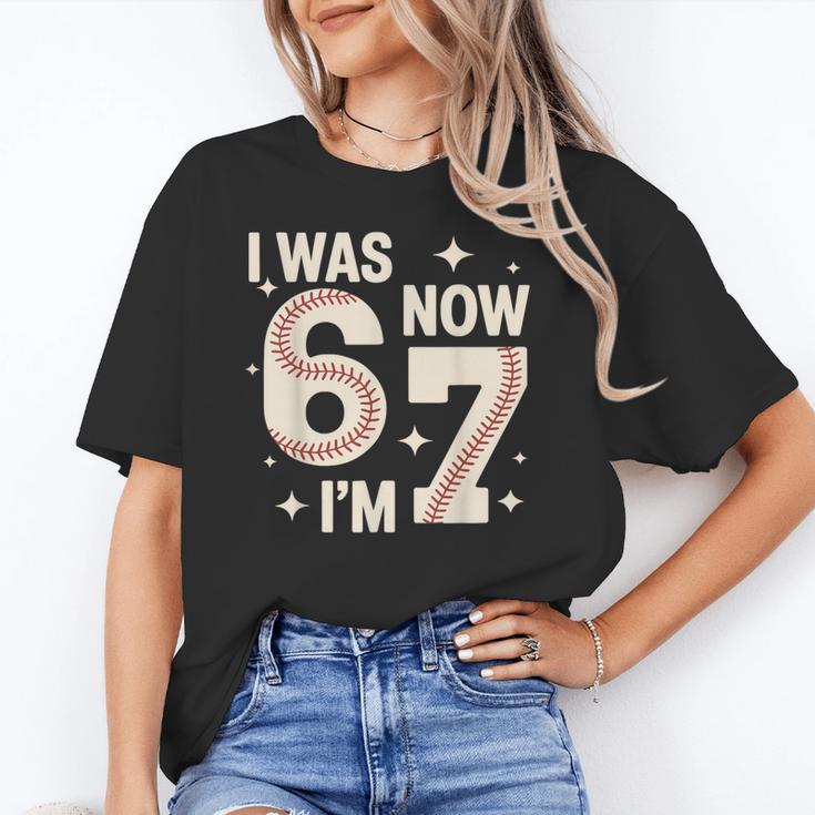 Baseball 7th Birthday 6 7 Years Old I Was 6 Now I'm 7 Unisex T-Shirt Baseball 7th Birthday 6 7 Years Old I Was 6 Now I'm 7 Unisex T-Shirt