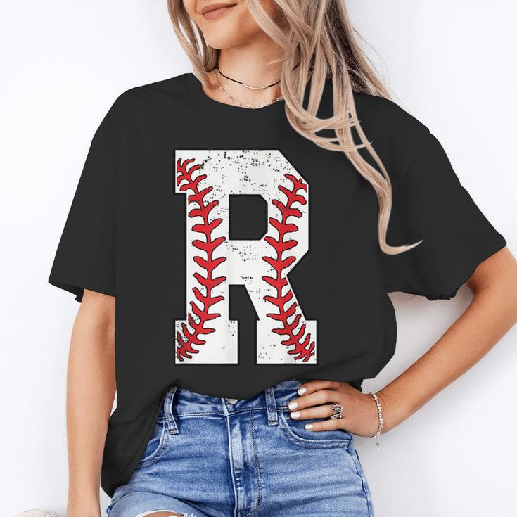 Baseball Alphabet Monogram Initial Letter R Unisex T-Shirt