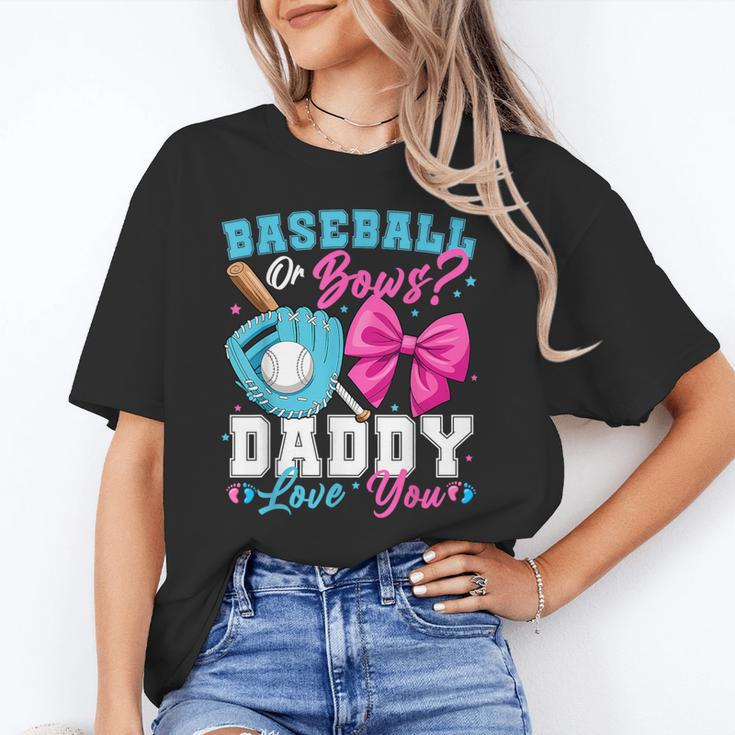 Baseball Or Bows Daddy Loves You Gender Reveal Family Unisex T-Shirt