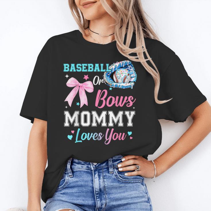 Baseball Or Bows Your Mommy Loves You Gender Reveal Matching Unisex T-Shirt Baseball Or Bows Your Mommy Loves You Gender Reveal Matching Unisex T-Shirt
