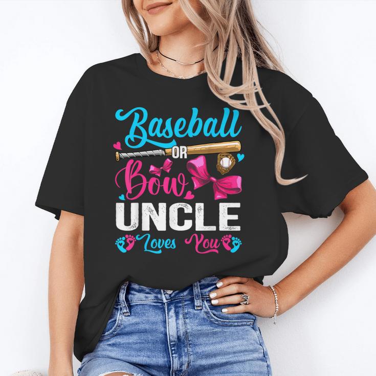 Baseball Or Bows Uncle Loves You Gender Reveal Unisex T-Shirt Baseball Or Bows Uncle Loves You Gender Reveal Unisex T-Shirt