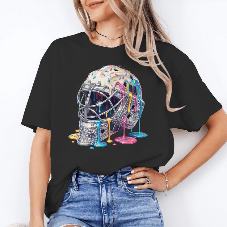 Baseball Catcher Mask Ice Cream Dripping Baseball Boys Unisex T-Shirt Baseball Catcher Mask Ice Cream Dripping Baseball Boys Unisex T-Shirt