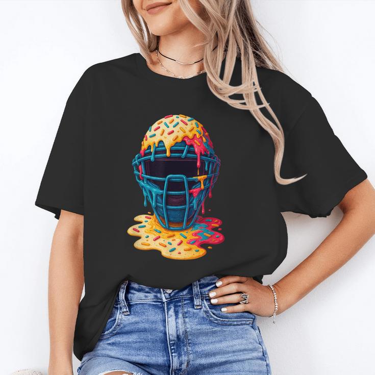 Baseball Catcher Mask Ice Cream Dripping Baseball Fan Boys Unisex T-Shirt