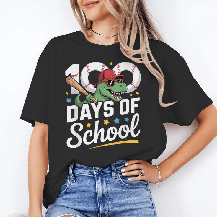 Baseball Dinosaur 100 Days Of School Kids Theme Unisex T-Shirt