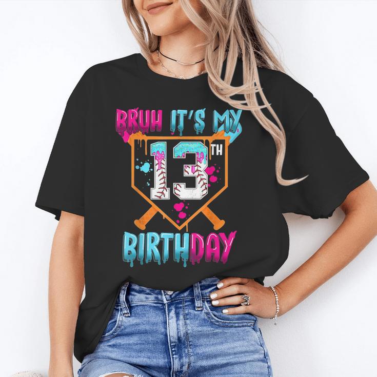 Baseball Drip Bruh It's My 13th Birthday Boy Ice Cream Drip Unisex T-Shirt Baseball Drip Bruh It's My 13th Birthday Boy Ice Cream Drip Unisex T-Shirt