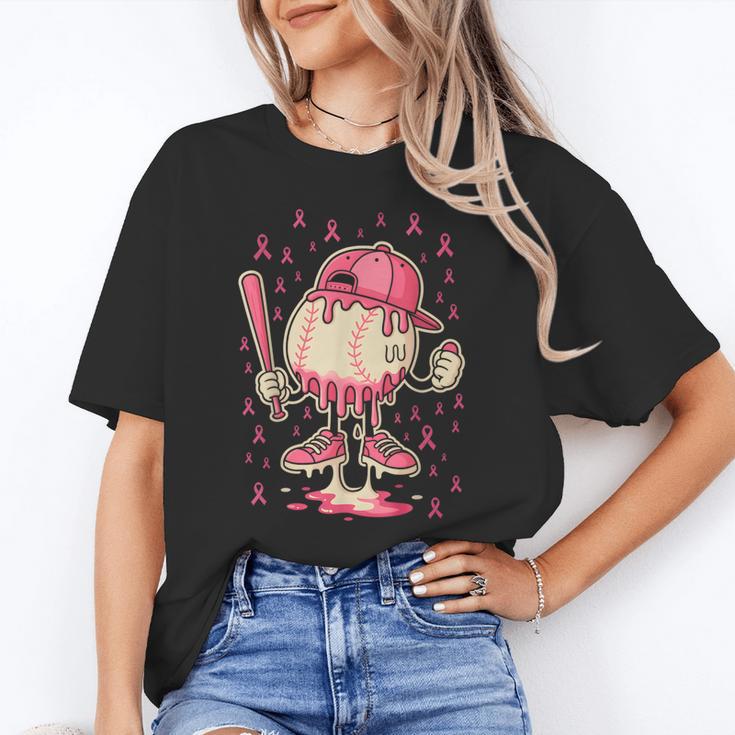Baseball Drip Ice Cream Breast Cancer Awareness Boys & Girls Unisex T-Shirt