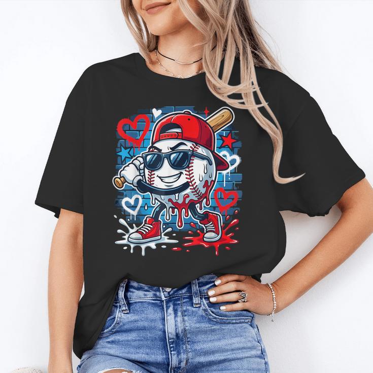 Baseball Drip Icecream Heart Valentine Day Boys Kids Red Unisex T-Shirt Baseball Drip Icecream Heart Valentine Day Boys Kids Red Unisex T-Shirt