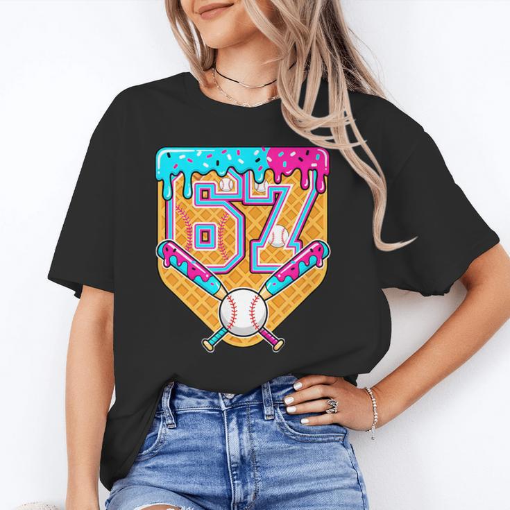 Baseball Drip Number 67 Ice Cream Home Plate Drip Unisex T-Shirt