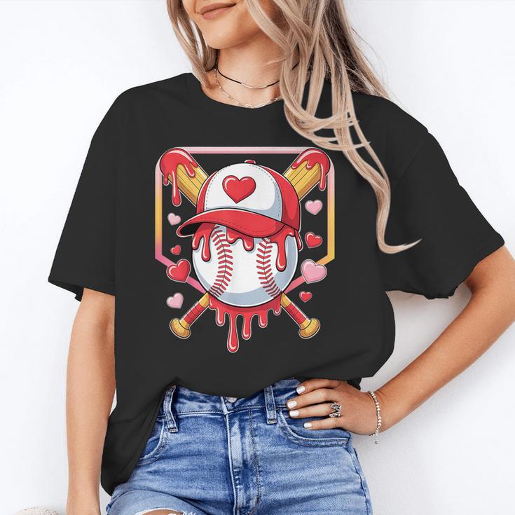 Baseball Heart Valentines Day Baseball Ice Cream Drip Boys Unisex T-Shirt Baseball Heart Valentines Day Baseball Ice Cream Drip Boys Unisex T-Shirt
