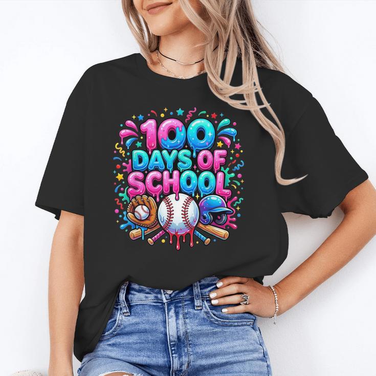 Baseball Ice Cream Drip 100 Days Of School Student Teacher Unisex T-Shirt Baseball Ice Cream Drip 100 Days Of School Student Teacher Unisex T-Shirt