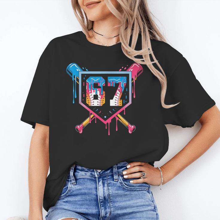 Baseball Ice Cream Drip Number 67 Player 67th Birthday 6 7 Unisex T-Shirt Baseball Ice Cream Drip Number 67 Player 67th Birthday 6 7 Unisex T-Shirt