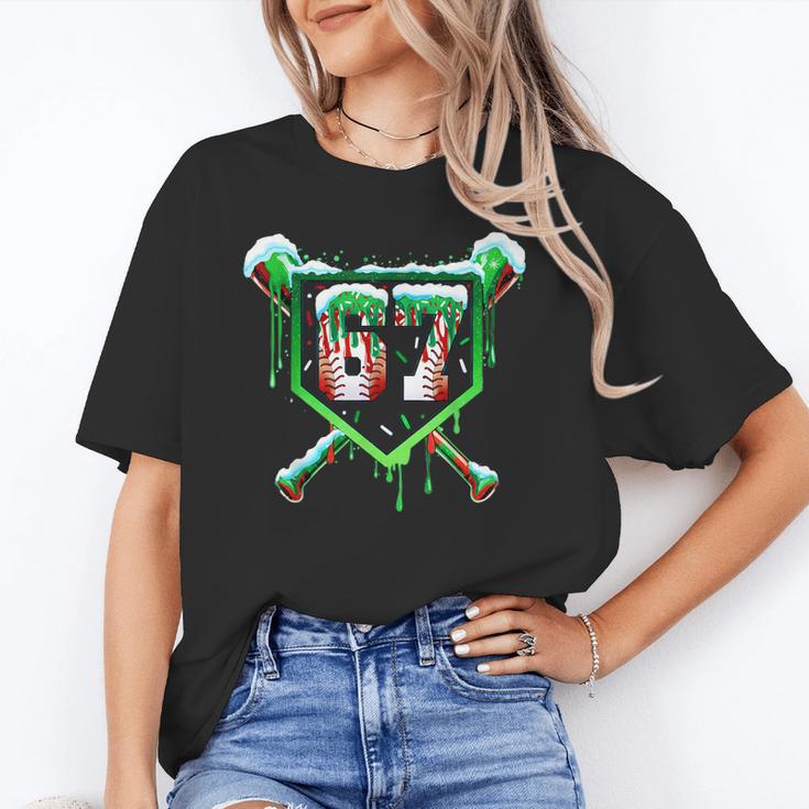 Baseball Ice Cream Drip Number 67 Six Seven Meme Christmas Unisex T-Shirt Baseball Ice Cream Drip Number 67 Six Seven Meme Christmas Unisex T-Shirt
