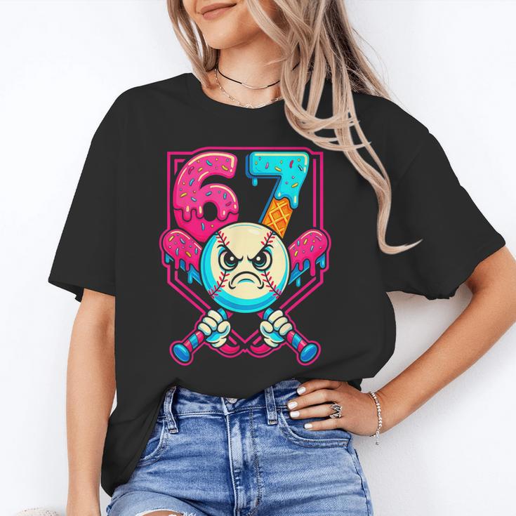 Baseball Ice Cream Drip Number 67 Six Seven Meme 67 Unisex T-Shirt Baseball Ice Cream Drip Number 67 Six Seven Meme 67 Unisex T-Shirt