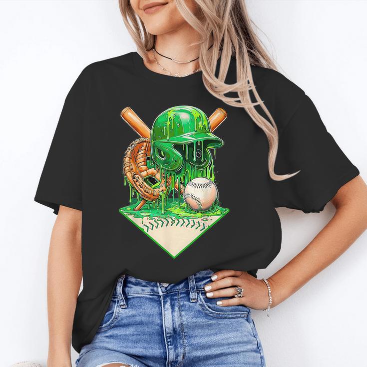 Baseball Life Style Ice Cream Drip Green Unisex T-Shirt Baseball Life Style Ice Cream Drip Green Unisex T-Shirt