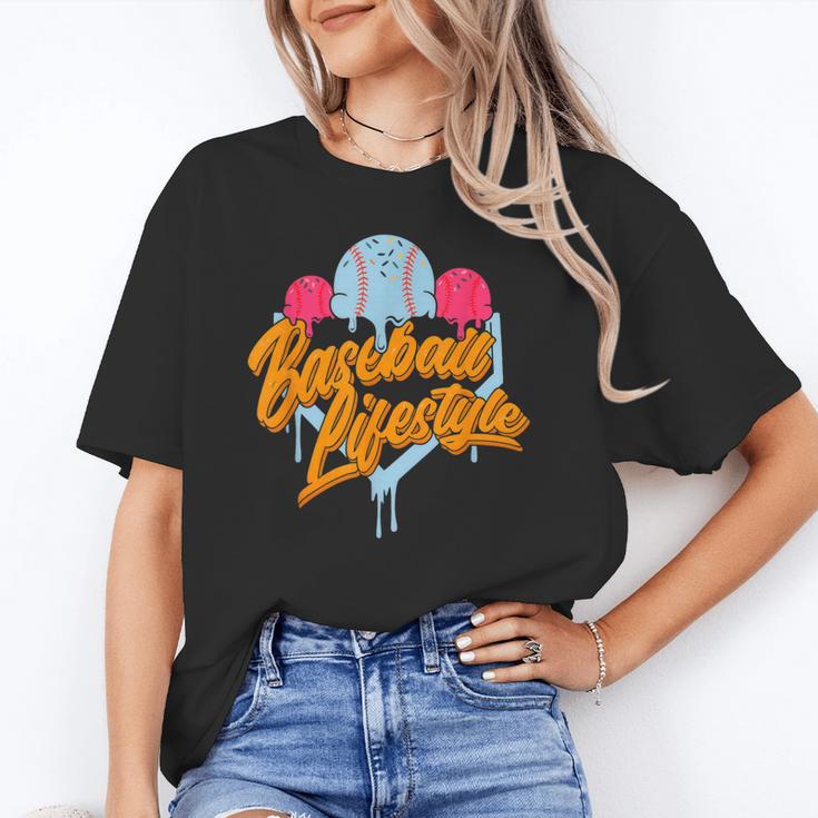 Baseball Lifestyle Home Plate Ice Cream Drip Men Boys Kids Unisex T-Shirt Baseball Lifestyle Home Plate Ice Cream Drip Men Boys Kids Unisex T-Shirt