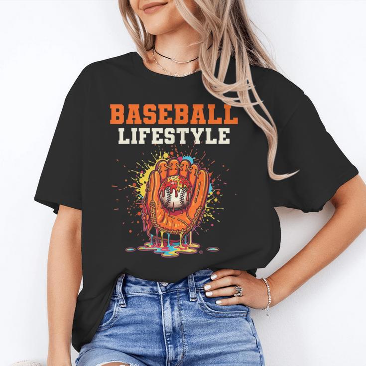 Baseball Lifestyle Ice Cream Drip Baseball Glove Crossed Bat Unisex T-Shirt Baseball Lifestyle Ice Cream Drip Baseball Glove Crossed Bat Unisex T-Shirt