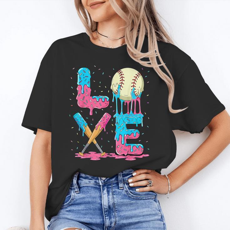 Baseball Love Drip Ice Cream Colorful Baseball Unisex T-Shirt