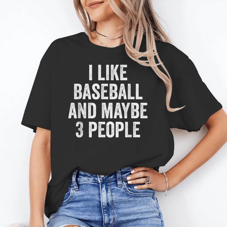 I Like Baseball And Maybe 3 People Baseball Player Unisex T-Shirt I Like Baseball And Maybe 3 People Baseball Player Unisex T-Shirt