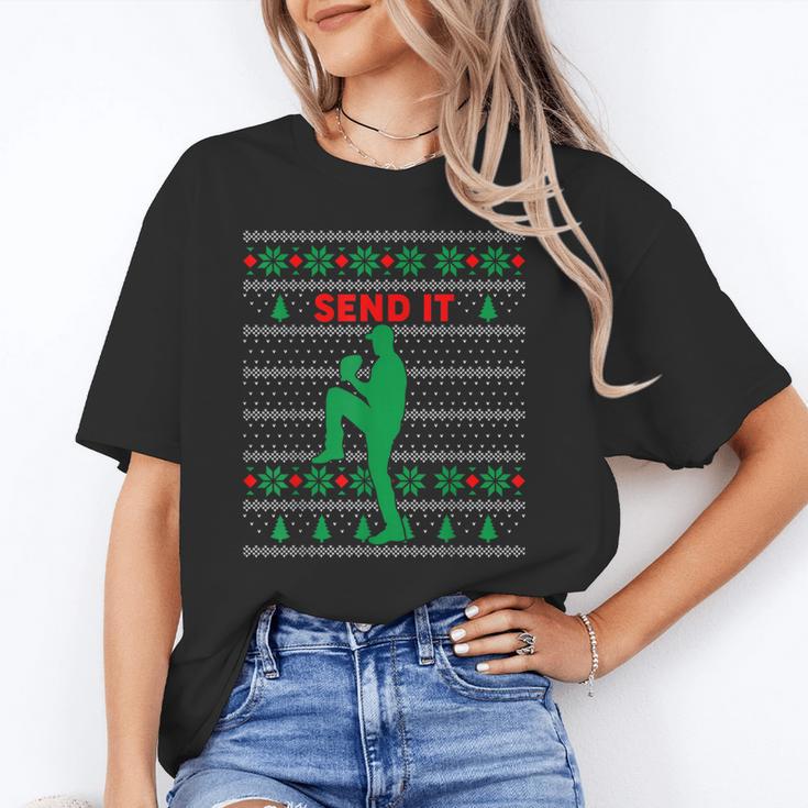 Baseball Player Christmas Pajama Send It Xmas PJs Boys Unisex T-Shirt Baseball Player Christmas Pajama Send It Xmas PJs Boys Unisex T-Shirt