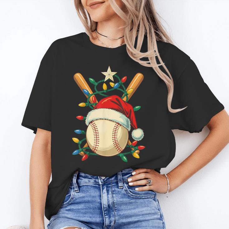 Baseball Santa Christmas Ball Baseball Lover Player Boys Unisex T-Shirt