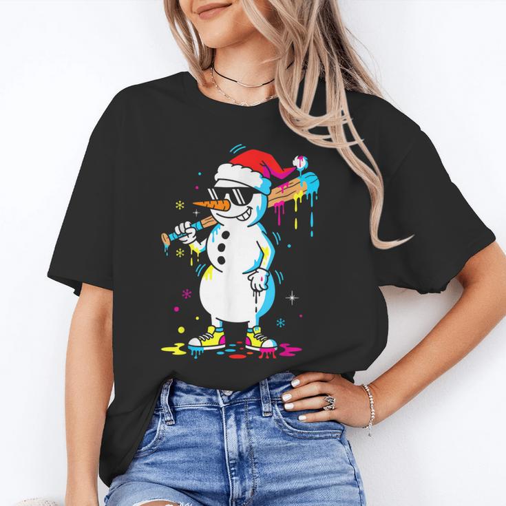 Baseball Snowman Drip Cool Christmas Men Boys Girls Unisex T-Shirt Baseball Snowman Drip Cool Christmas Men Boys Girls Unisex T-Shirt