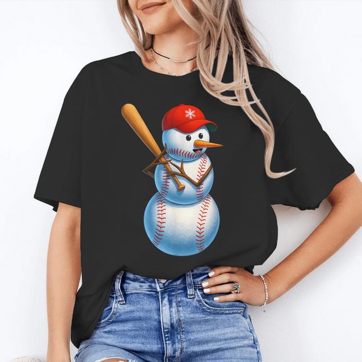 Baseball Snowman Merry Christmas Xmas Pajamas Men Women Kids Unisex T-Shirt Baseball Snowman Merry Christmas Xmas Pajamas Men Women Kids Unisex T-Shirt