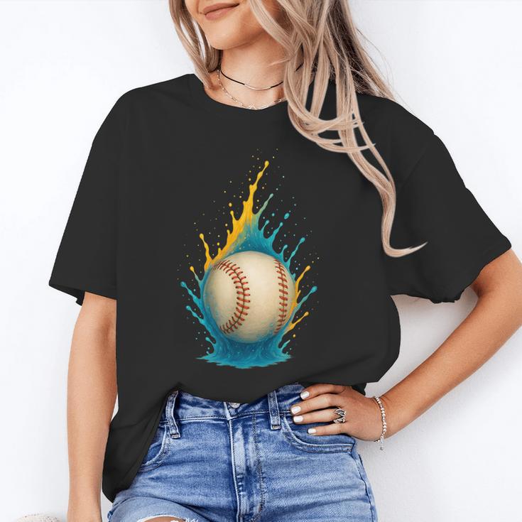 Baseball Splash Team Player For Kids Men Women Unisex T-Shirt