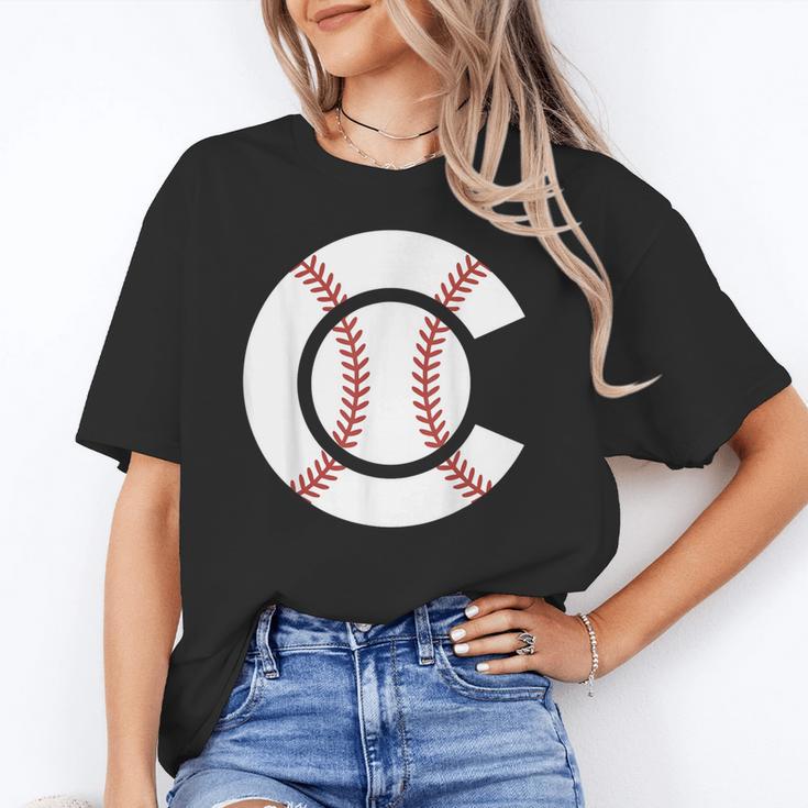 Baseball Sport Player Graphic Monogram Initial Letter C Unisex T-Shirt Baseball Sport Player Graphic Monogram Initial Letter C Unisex T-Shirt