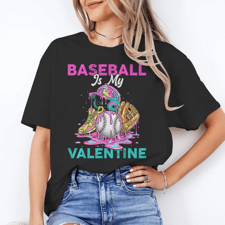 Baseball Is My Valentine Ice Cream Drip Crossed Bats Sport Unisex T-Shirt Baseball Is My Valentine Ice Cream Drip Crossed Bats Sport Unisex T-Shirt