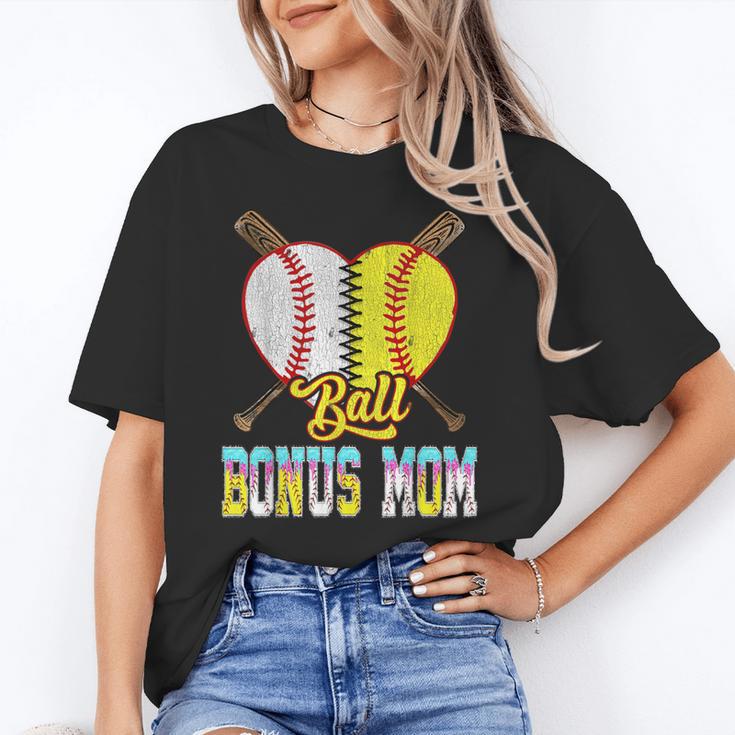 Bonus Mom Of Both Half Baseball Softball Ice Cream Drip Unisex T-Shirt Bonus Mom Of Both Half Baseball Softball Ice Cream Drip Unisex T-Shirt