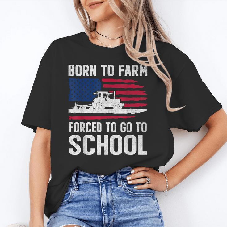 Born To Farm Forced To Go To School Farmer Back To School Unisex T-Shirt Born To Farm Forced To Go To School Farmer Back To School Unisex T-Shirt