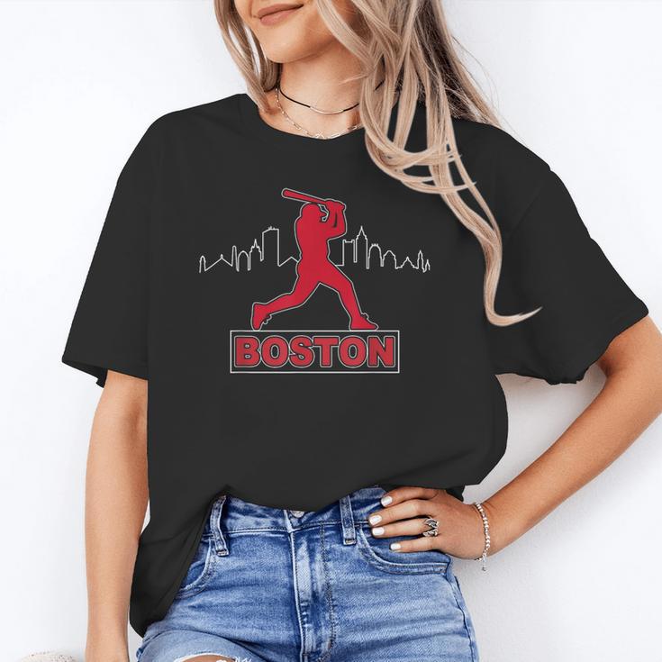 Boston Lovers Skyline Retro Baseball Heartbeat Men Women Unisex T-Shirt Boston Lovers Skyline Retro Baseball Heartbeat Men Women Unisex T-Shirt