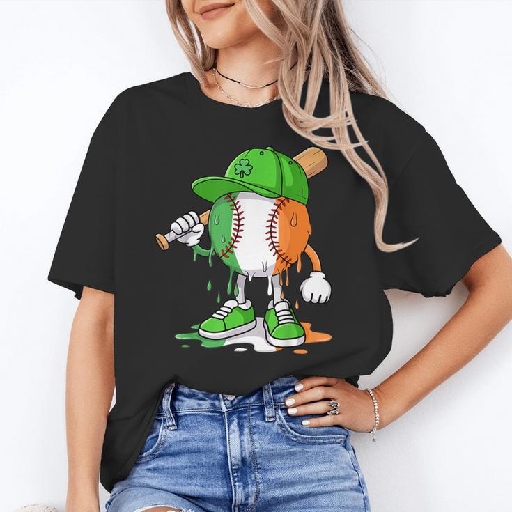 Boys St Patricks Day Kids Baseball Player Ice Cream Drip Unisex T-Shirt Boys St Patricks Day Kids Baseball Player Ice Cream Drip Unisex T-Shirt