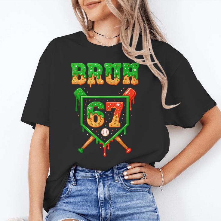 Bruh 67 Baseball Christmas Gingerbread Drip Number 67 Player Unisex T-Shirt