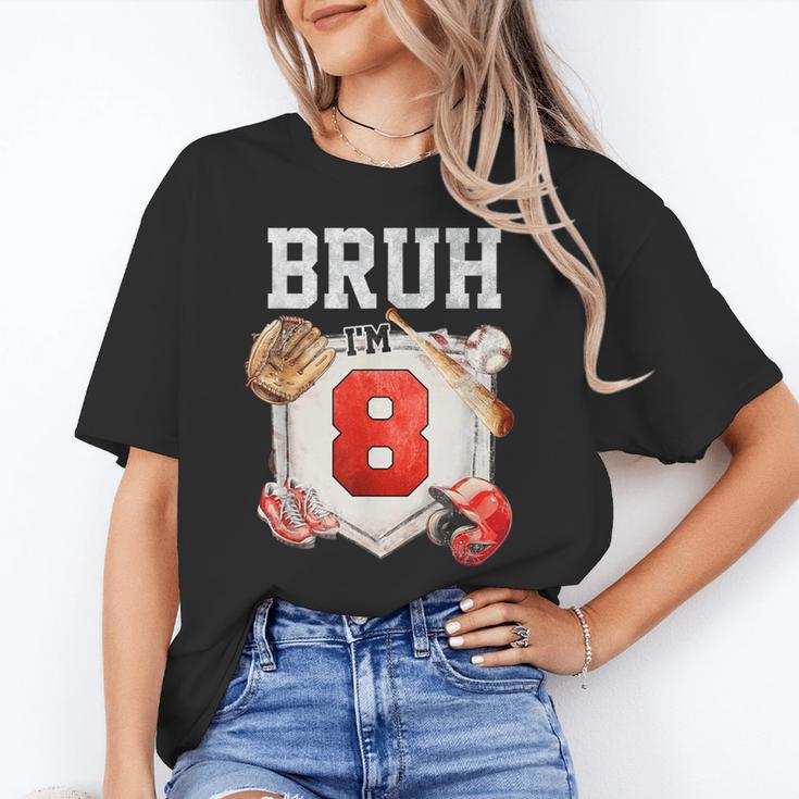 Bruh I'm 8 Baseball 8th Birthday Sports 8 Year Old Boy Unisex T-Shirt Bruh I'm 8 Baseball 8th Birthday Sports 8 Year Old Boy Unisex T-Shirt