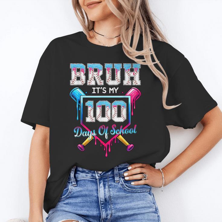 Bruh It's My 100 Days Of School Baseball Ice Cream Drip Boys Unisex T-Shirt