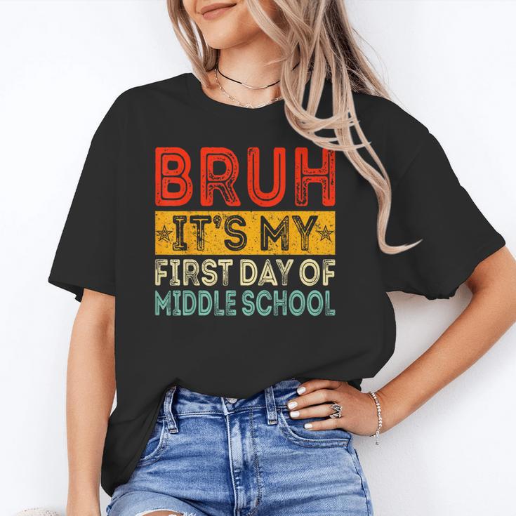 Bruh It's My First Day Of Middle School Back To School Unisex T-Shirt