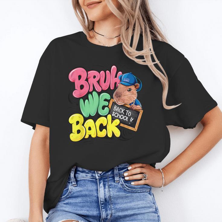 Bruh Wir UnterstüTzen Den Ersten Schulday Back To School Capybara Unisex T-Shirt
