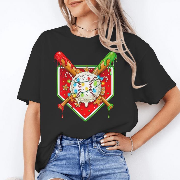 Christmas Baseball Ice Cream Drip Men Women Kids Unisex T-Shirt