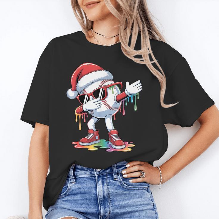 Christmas Baseball Ice Cream Dripping Santa Baseball Drip Unisex T-Shirt Christmas Baseball Ice Cream Dripping Santa Baseball Drip Unisex T-Shirt