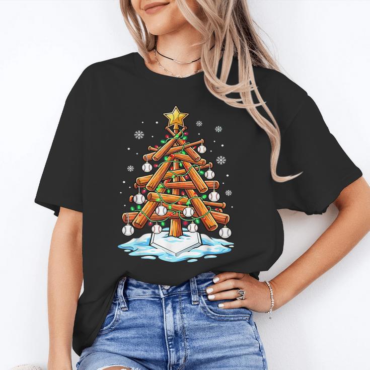 Christmas Baseball Tree Lights Xmas Unisex T-Shirt