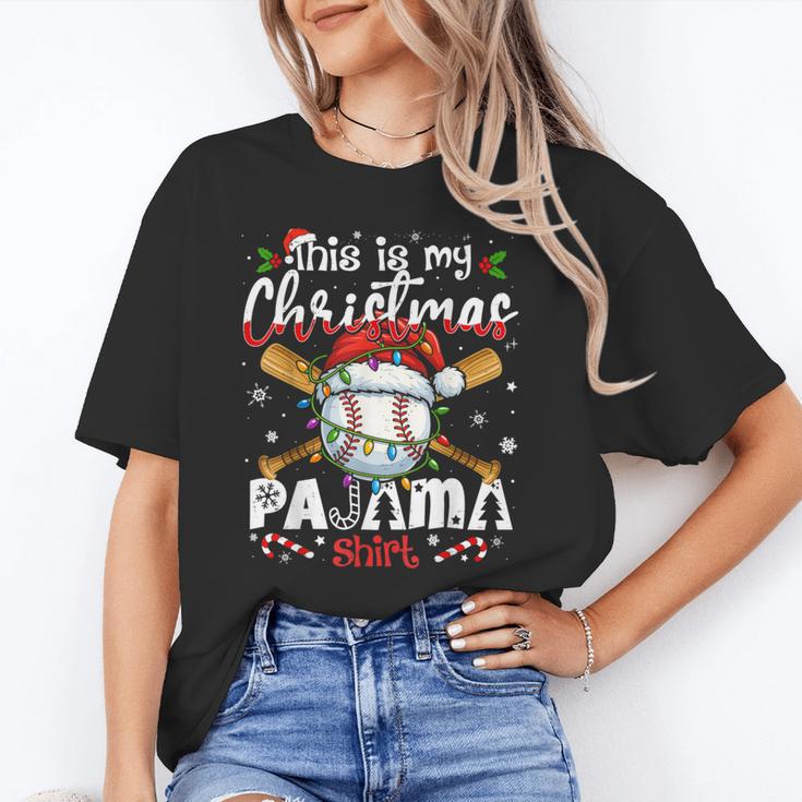 This Is My Christmas Pajama Shirt Baseball Xmas PJs Boys Men Unisex T-Shirt
