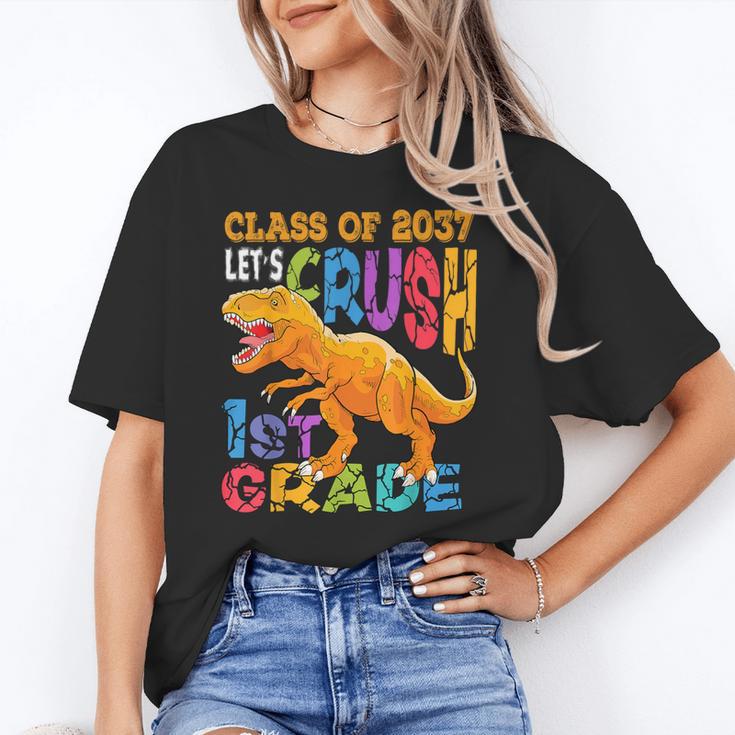 Crush 1st Grade Dinosaur Back To School Class Of 2037 Boy Unisex T-Shirt Crush 1st Grade Dinosaur Back To School Class Of 2037 Boy Unisex T-Shirt