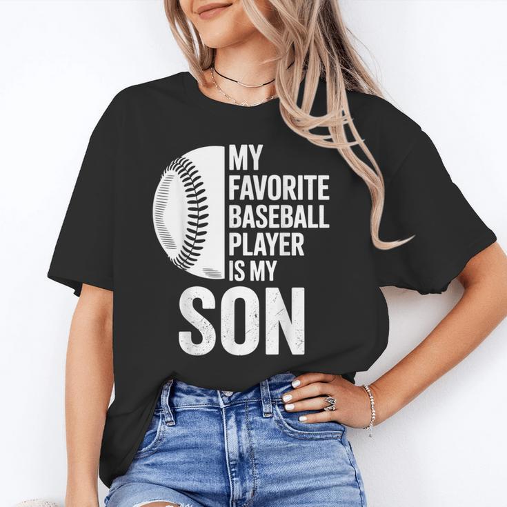 Cute Favorite Baseball Player Is My Son Women Men Unisex T-Shirt